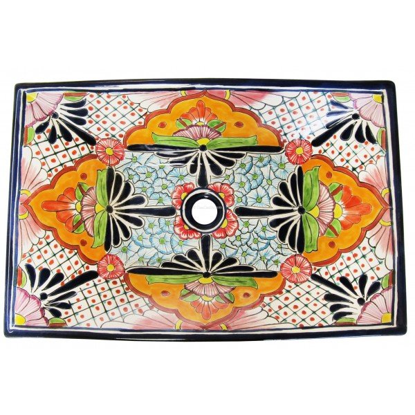 Mexican Talavera Vessel Rectangular Sink VSR02