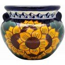 Mexican Talavera Round Planters Girasol