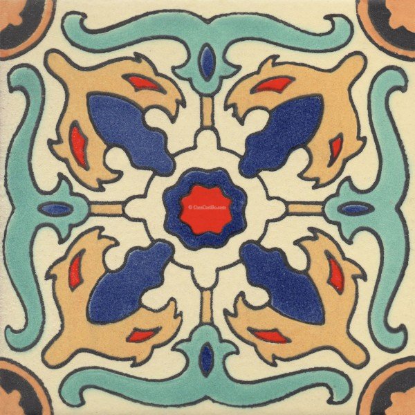 Mexican Talavera Tile Matte Aragon