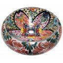 Talavera Round Vessel Sink Donut San Miguel