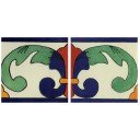 Mexican Talavera Border Tile Vinuela Left