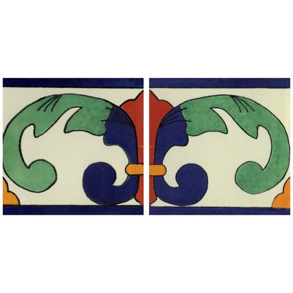 Mexican Talavera Border Tile Vinuela Right