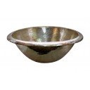 Copper Vessel Sink Nickel Round Hammered