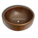 Copper Vessel Sink Round Natural