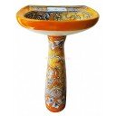 Mexican Talavera Pedestal Sink Acapulco Oro