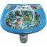 Mexican Talavera Pedestal Sink Hummingbirds Turqueza