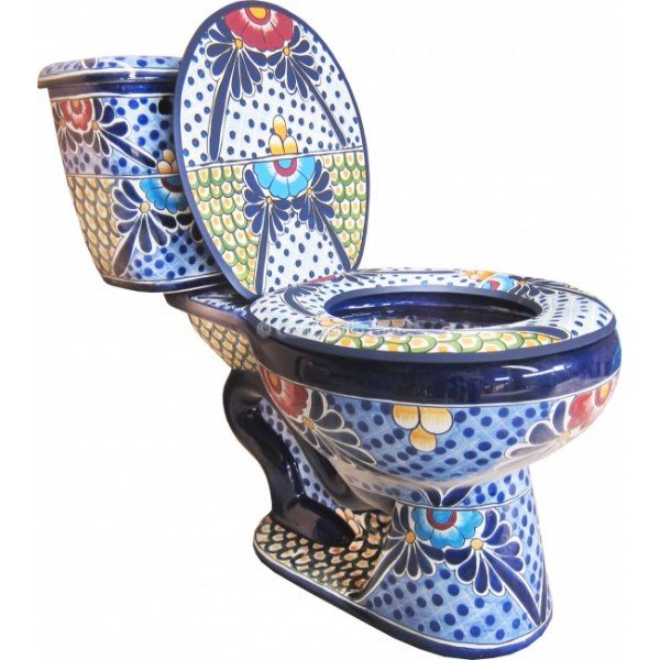 Mexican Talavera Toilet  Cancun