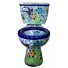 Mexican Talavera Toilet Hummingbirds