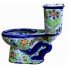 Mexican Talavera Toilet Hummingbirds