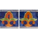 Mexican Talavera Border Tile Orquidia