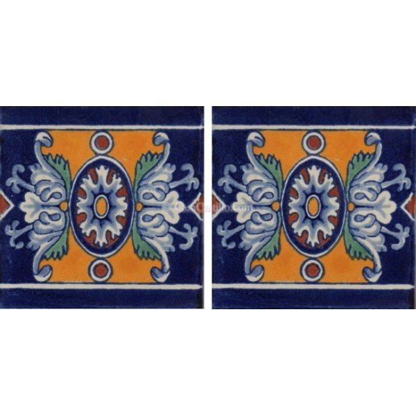 Mexican Talavera Border Tile Romanesco