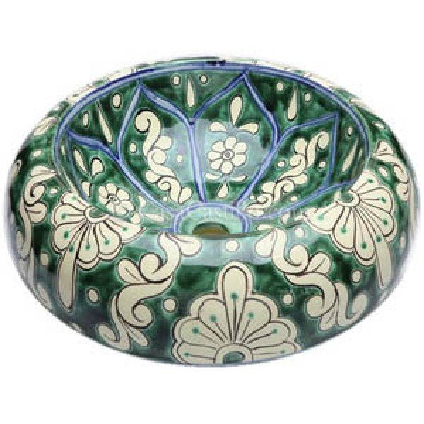 Talavera Round Vessel Sink Donut Soto