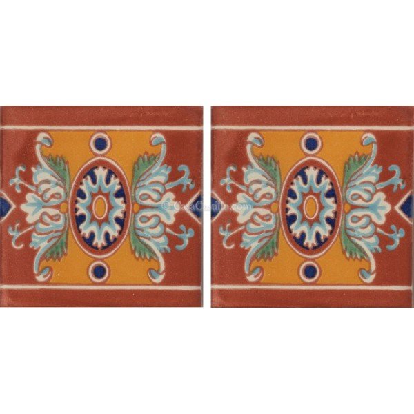 Mexican Talavera Border Tile Romanesco 2