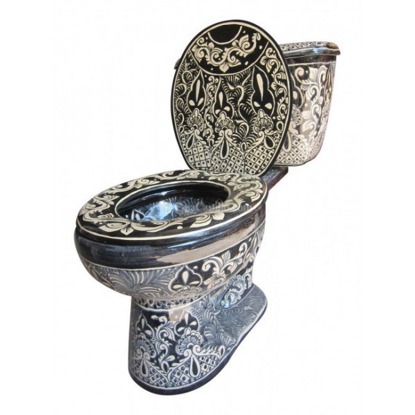 Talavera Toilet Set Acapulco Negro