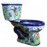 Mexican Talavera Toilet Hummingbirds