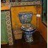 Mexican Talavera Toilet Hummingbirds