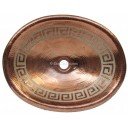 Copper Vessel Sink Oval Silver Greka